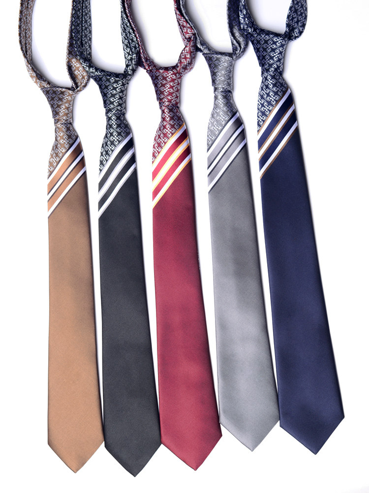 New Hong Kong Style High-End Three-Stripe Diagonal Tie for Men, Business 7cm Positioning Groom Wedding Gift Box