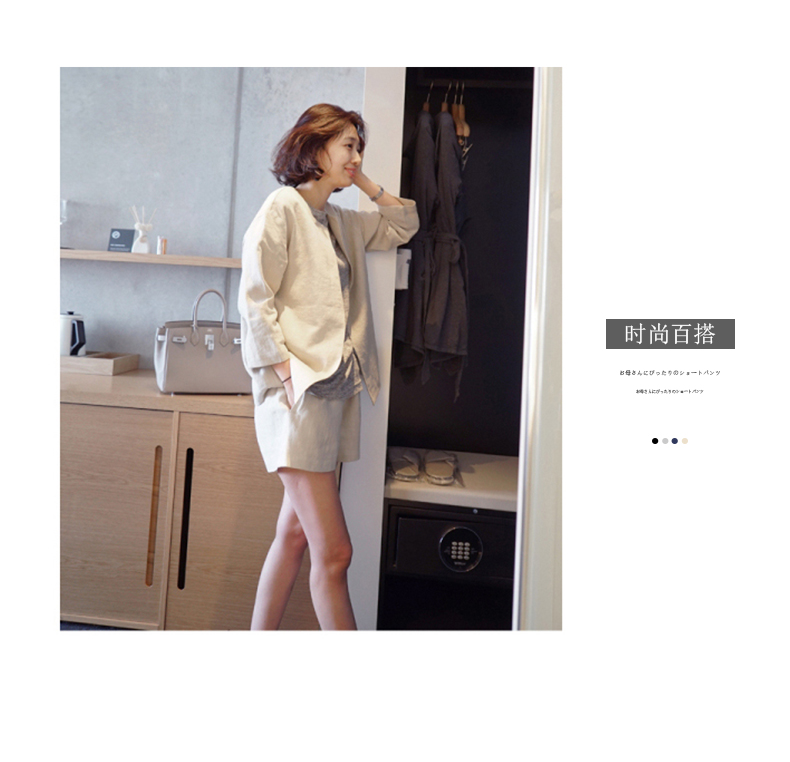Quần short cotton và vải lanh cho bà bầu mùa hè mặc quần nâng bụng rộng mùa xuân và mùa hè quần legging cỡ lớn phần mỏng váy bà bầu mùa hè - Phụ nữ mang thai quần / quần bụng quần bầu lót lông