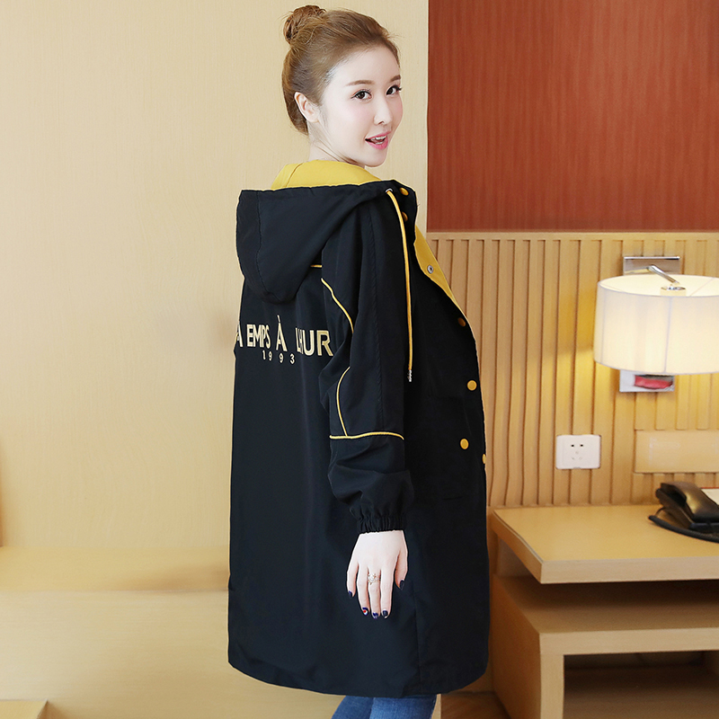 Large size women's fat mm coat spring and autumn 2022 new autumn mom middle - long - edition fashion trendy coat coat