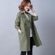  Fat mm jacket womens loose mid-length Western style 2021 new Korean large size womens fat sister autumn windbreaker