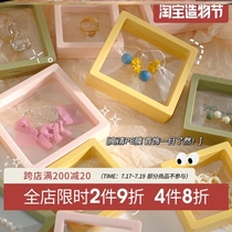 Anti-oxidation PE film jewelry box Portable transparent storage box Earrings earrings earrings necklace film suspension display box