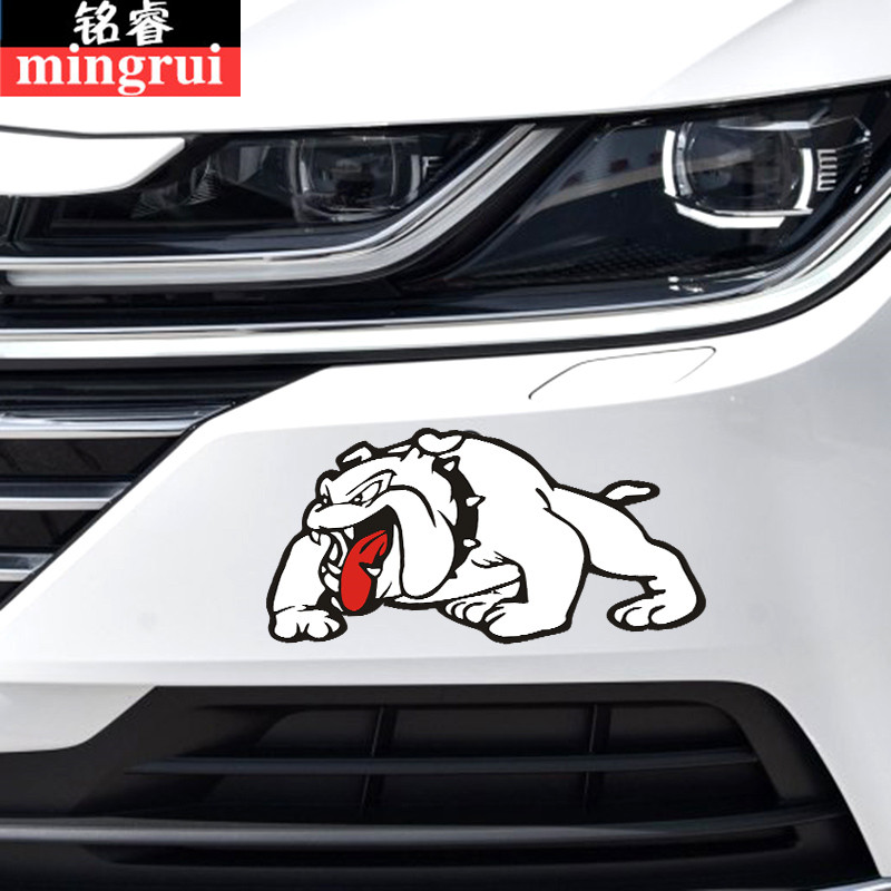 Spray Painted Car Stickler Personality Creative Evil Dog Covering Shield Scratches Car Decoration Stickers Reflective Patches Flower Retrofit Collage