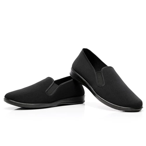 Дышащие слипоны, черная рабочая повседневная обувь, мягкая подошва, для среднего возраста