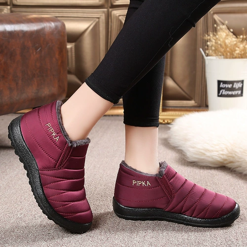 Удерживающие тепло слипоны, обувь, флисовые нескользящие короткие сапоги для матери