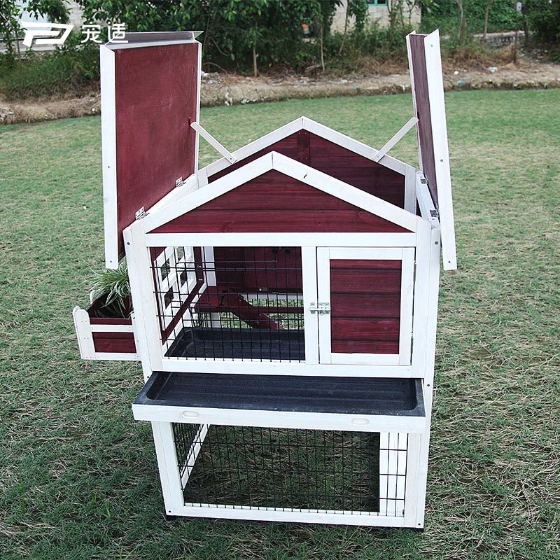 petsfit pet rainproof rabbit nest rabbit cage wooden king size chicken