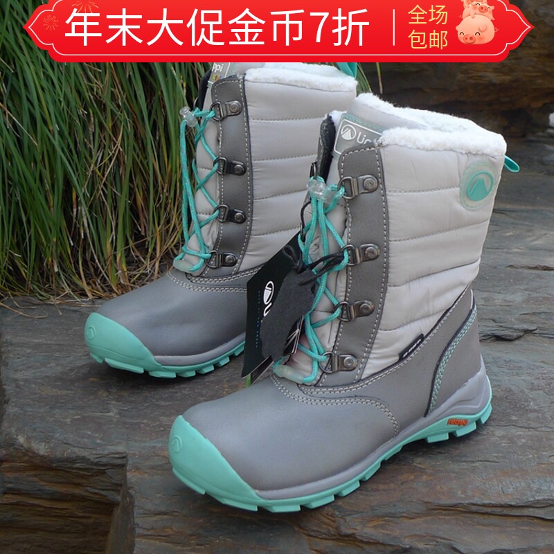 Upscale Original single Good goods New Bull Leather Children Snow Boots Ski Boots Cotton Shoes Ultra Light Boy Girl Warm Children Shoes