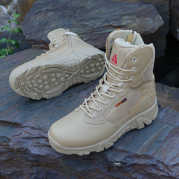 Large size DEFICIT CLEAR FOREIGN TRADE TAIL SINGLE WATERPROOF DESERT BOOTS FLIGHT BOOTS LONG CYLINDER BOOTS LIGHT MEN'S SHOES TACTICAL BOOTS FLIGHT BOOTS