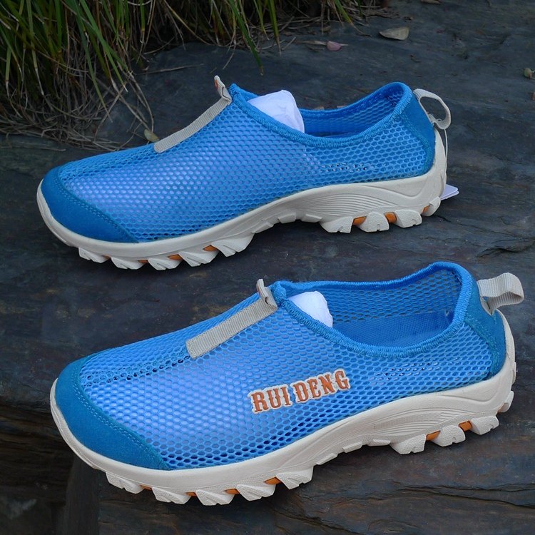 New product loss Qing summer large net wear-resistant non-slip breathable shoes suede men's shoes men's outdoor running shoes walking shoes