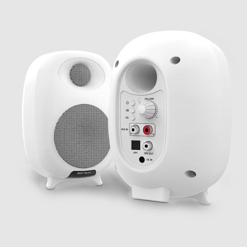 High-Fidelity 3inch Active Speakers, Two-Way Bookshelf Speakers, Audiophile Stereo Home High-End Audio System