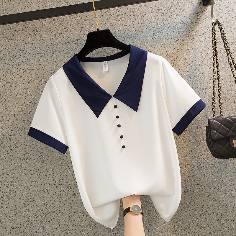 Snowspun Shirt Short Sleeve T-shirt Lady Design Sensational 2022 Summer slim fit shirt Fashion style blouse