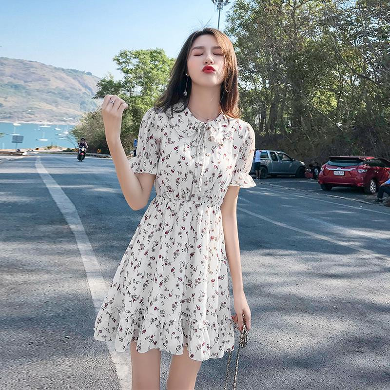 Snowspun Ocean Dress Women 2022 Summer New dwarfs The elegant Elegant Nature Collection Waist Super Fairy Shatt dresses