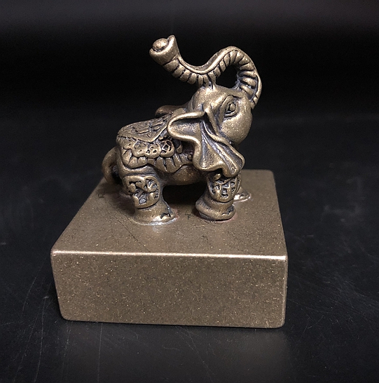 Rielephant Solid Brass Seal Printed Blank Printed Material Four Cm Bronze Printed Gold Stone Seal Engraving And Rhyme