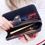 邻家小妃 Длинная версия кошелька для женщин, новинка 2025 года, практичная цепочка на молнии, магнитная пряжка, милый студенческий кошелек с медвежонком