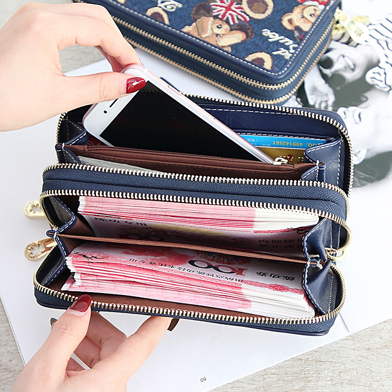 Neighbor Concubine Wallet Female Long Model 2017 New Korean Edition Fashion Personality Zipper Large Capacity Student Ladies Wallet Holder