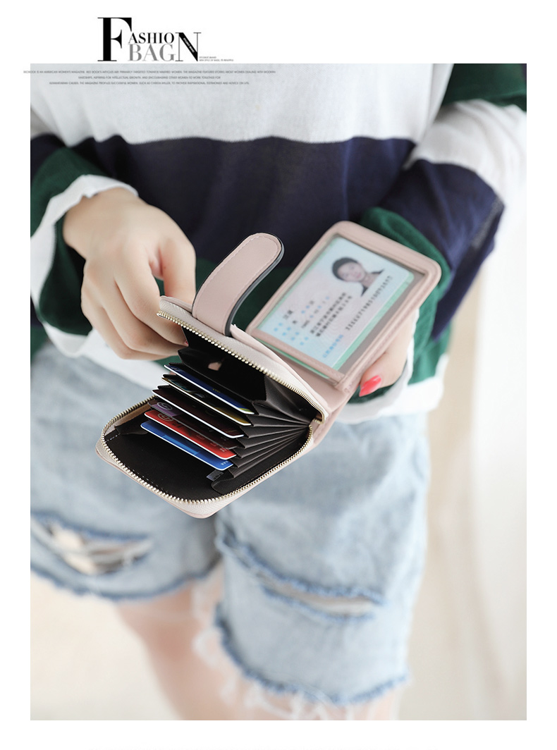Cửa tiếp theo Xiaoyan mùa thu và mùa đông mới thẻ mờ nhỏ gói phụ nữ Phiên bản tiếng Hàn của chủ sở hữu thẻ ví tiền giấy phép lái xe đa thẻ - Chủ thẻ ví local brand