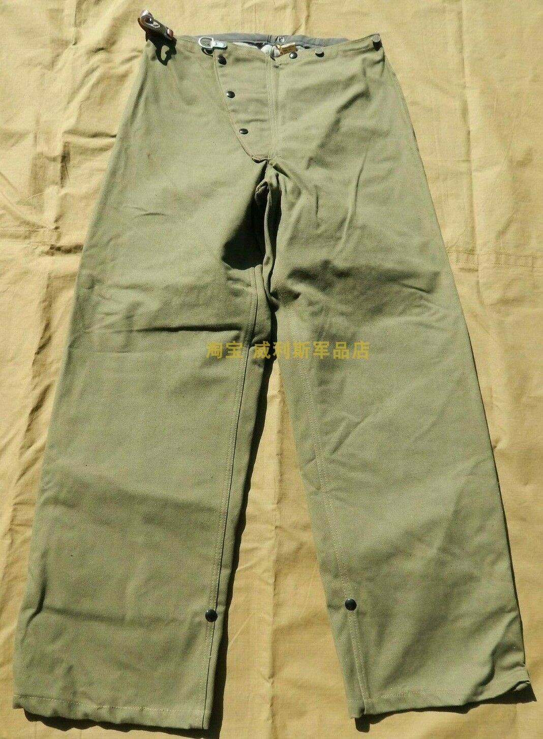 Stock new World War II U.S. military version of the original army olive green velvet lining chemical-proof waterproof cold-proof pants