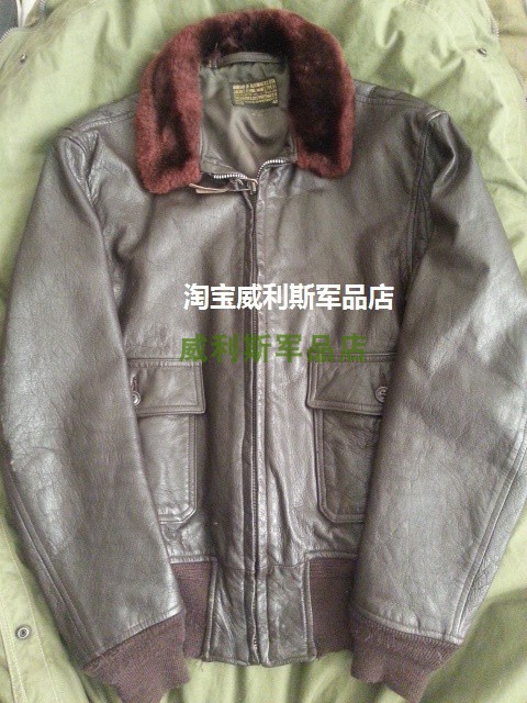 50s US military version of the original Marine Corps Marine Corps Officer Pilot aluminum Laced G1 Sheepskin Jacket