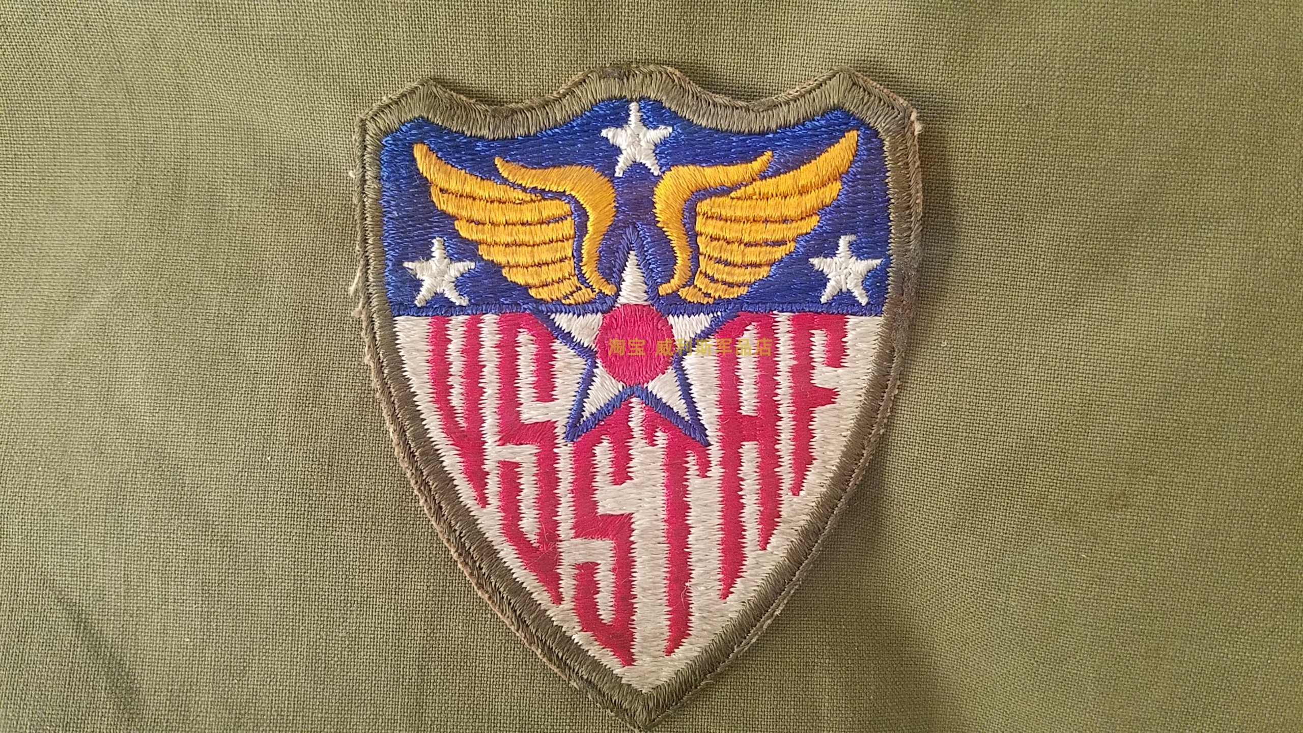 Special price WWII US military version of the original products land jet strategic aviation team A2B3 flight leather coat uniform color arm badge