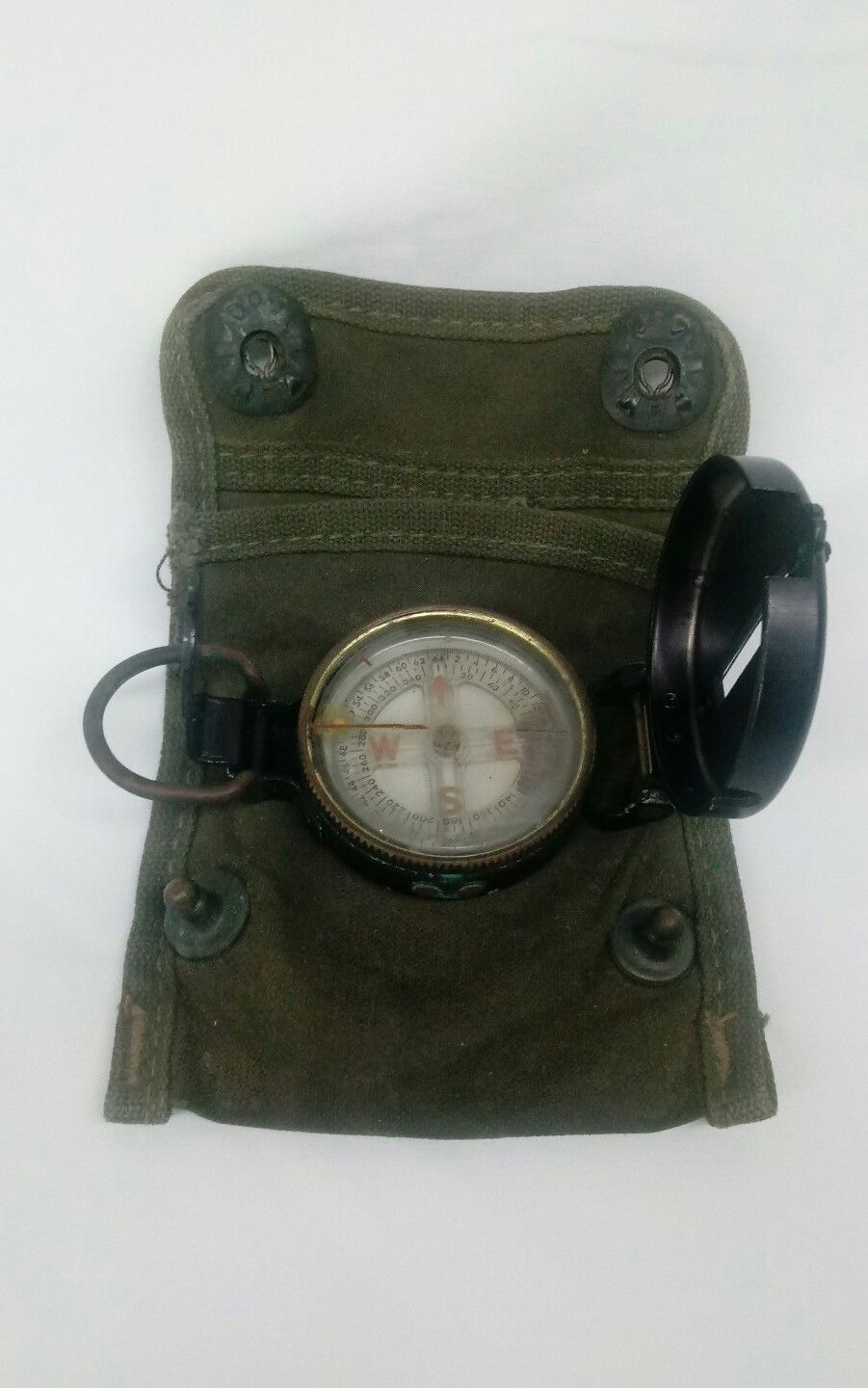 WWII US Army Edition Original Pint Army Corps Officer Soldiers Universal Finger North Needle and Canvas Bag