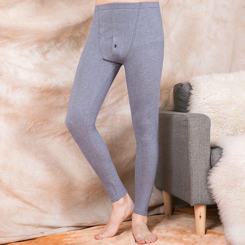 Men's autumn pants thickened large-yard trousers high waist warm pants wearing pants in autumn and winter middle-aged cotton pants