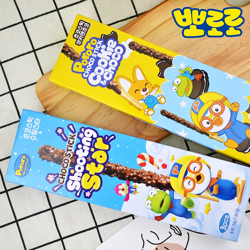 Южная Корея импортированный Lele прыжок сахар шоколадный палочки сэндвич печенье длинная сеть красные детские закуски печенье