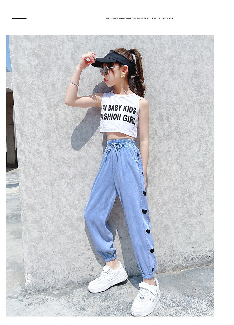 Детские джинсы, штаны, тонкое средство от комаров, шелковая летняя одежда, в западном стиле, подходят для подростков OTHER / Other 