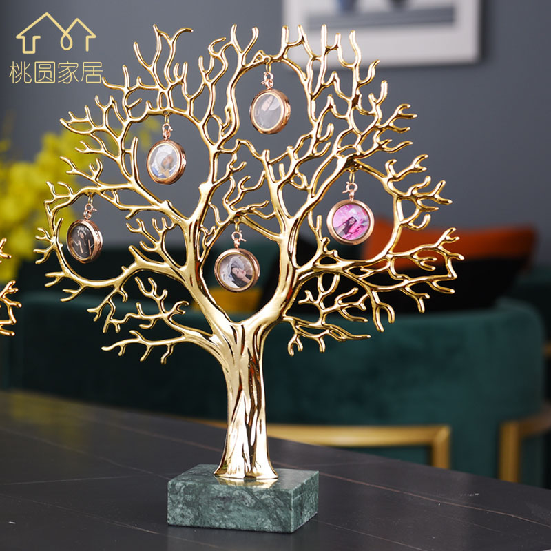 Light and luxurious modern minimalist life Tree frame swing pieces Living room Genguan Bedroom Creative Crafts Gift Hem Accessories Furnishing Accessories