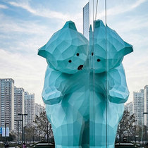  Custom mall doorway Meichen sculpture outdoor large creative modeling bear FRP cartoon sculpture art decoration