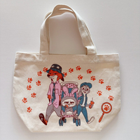 0116 Cartoon Zootopia Nick Judy canvas boat-shaped small handbag lunch bag mommy bag with baby