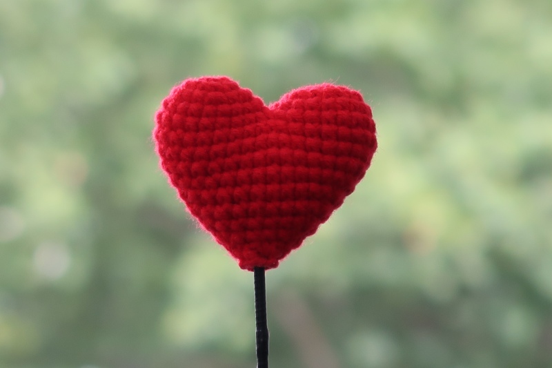 General Motors Antenna Decoration Heart-Shaped Handmade Crochet Cute Heart