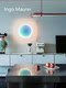 German Ingo Maure Moodmoon Full Moon Wall Lamp Designer Style Bedroom Art Lamp Bedside Paper Lamp