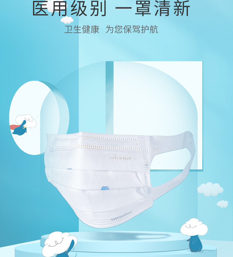 稳健  柔耳款医用一次性口罩   100只 图4