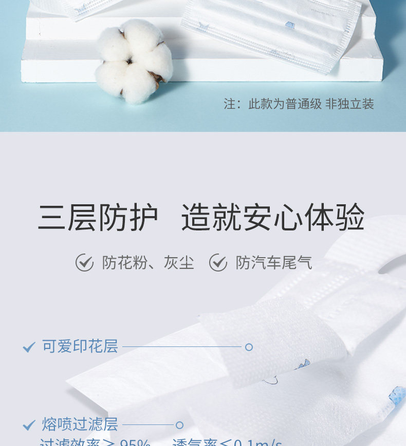 稳健  柔耳款医用一次性口罩   100只 图2