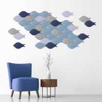  Fish cork board felt wall stickers creative Nordic environmental protection anti-collision modern minimalist sofa TV bedroom background wall