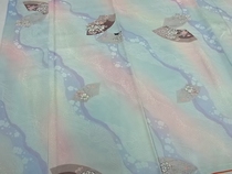Japanese second-hand silk kimono with small patterns and hot silver Mary Sue gradient color cheongsam dress