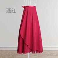 Вино красная шифоновая длинная юбка