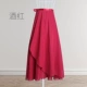 Вино красная шифоновая длинная юбка