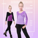 Детская демисезонная спортивная одежда, раздельный лонгслив, бархатный танцующий комплект