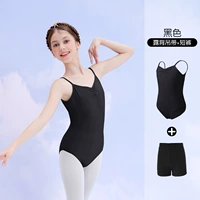 Черный комбинезон + танцевальные шорты (новая ткань)