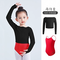 Черный красный свитер, эффект подтяжки