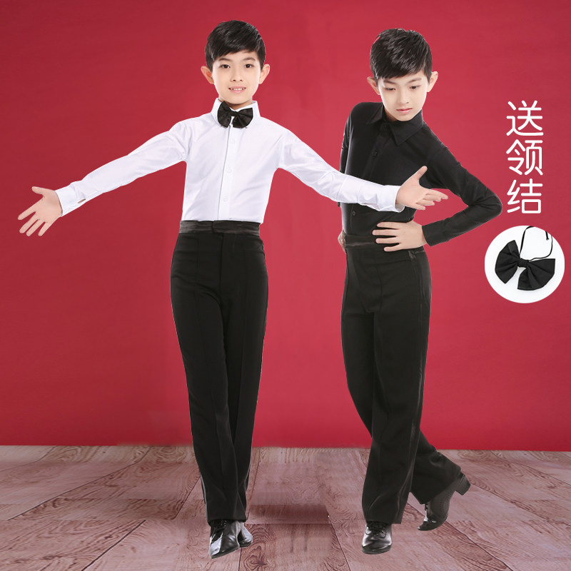 Toddler Latin Dance Competition Suit Suit Boy National Standard Dance Examination Latin Provisions Conserve Children's Dancing Black