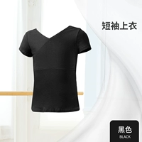 【Крестный воротник】 Черный короткий рукав (хлопок)