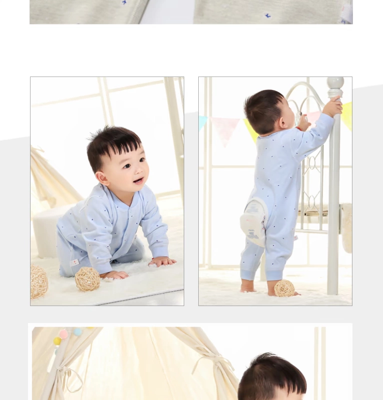 Quần áo trẻ em cotton không romper 3-6-9-12 tháng Nam và nữ Babyies 1-2 quần áo mùa xuân và mùa thu quần áo sành điệu cho be gái