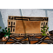 AfricaKuba African Congo pure handmade old cloth tapestry tablecloth B&B home soft decoration art collection small size