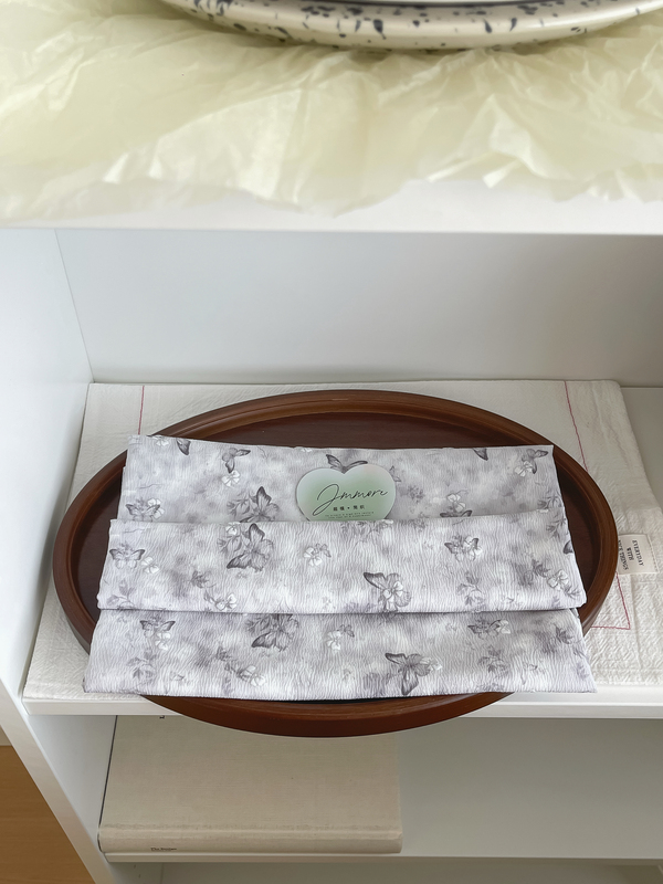 New Chinese-Style National Style Hanfu Qipao Dress with Bow, Ink Painting Butterfly Fabric, Curtain, Handmade DIY Hair Tie Fabric