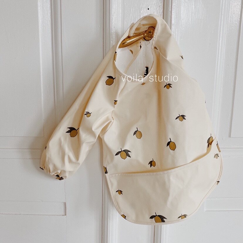 Danish ins wind supplementary food anti-dressing baby rice pocket waterproof and oil-proof eating coverall bib bib fresh ks