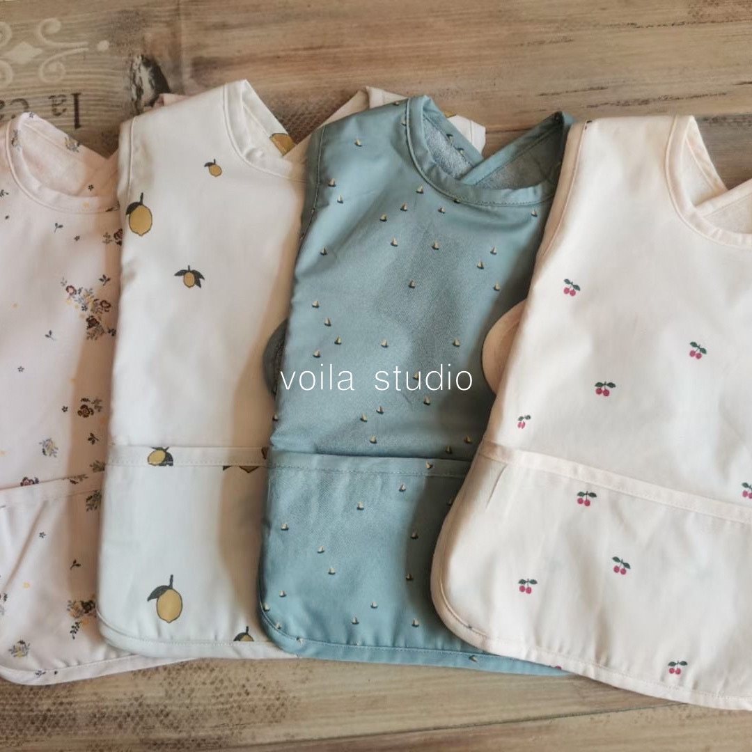 ins Danish children anti-dressing baby non-staple food eating bib ks eating blouse Nordic bib vest sleeveless waterproof