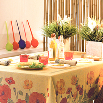 American table cloth Advanced senses all-cotton European style Chinese style dining table cloth art field small fresh yellow tea table cloth customizable