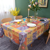 Swedish Ekelund American Warm Tone Collage Table Cloth Table Cloth Chinese Fields Garden Flowers Plaid Eurostyle Fabric