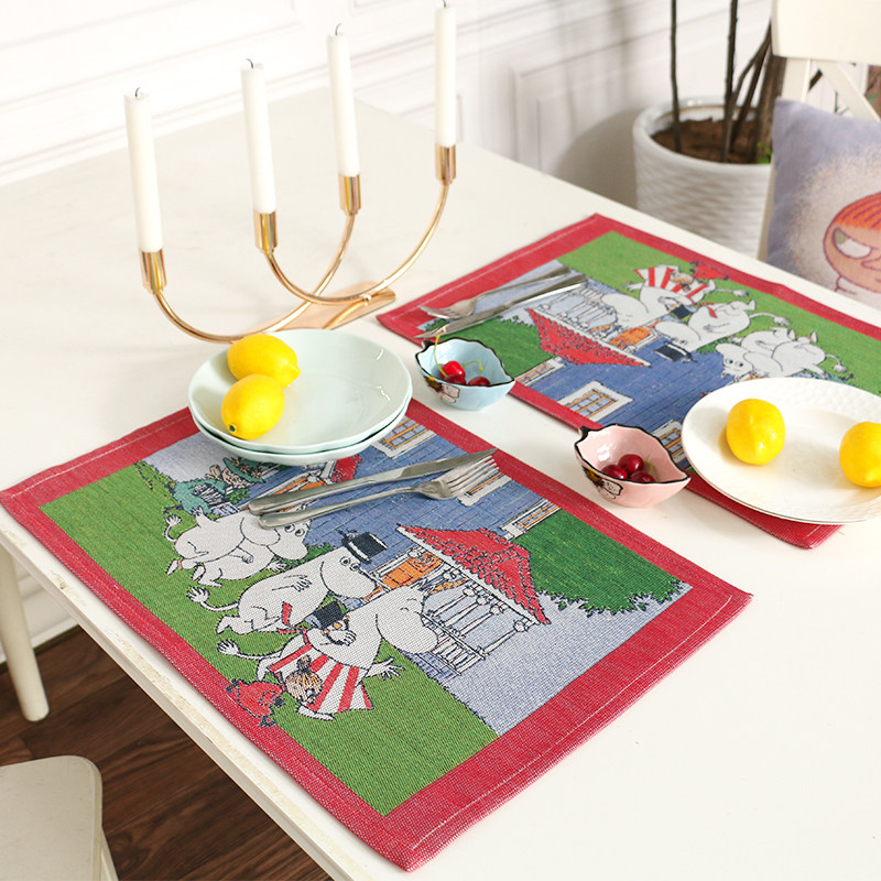 Swedish Ekelund Cartoon Moomin Full Cotton Dining Mat Cute Children Heat Insulation Cup Cushion Bottle Cushion Jacquard Mat